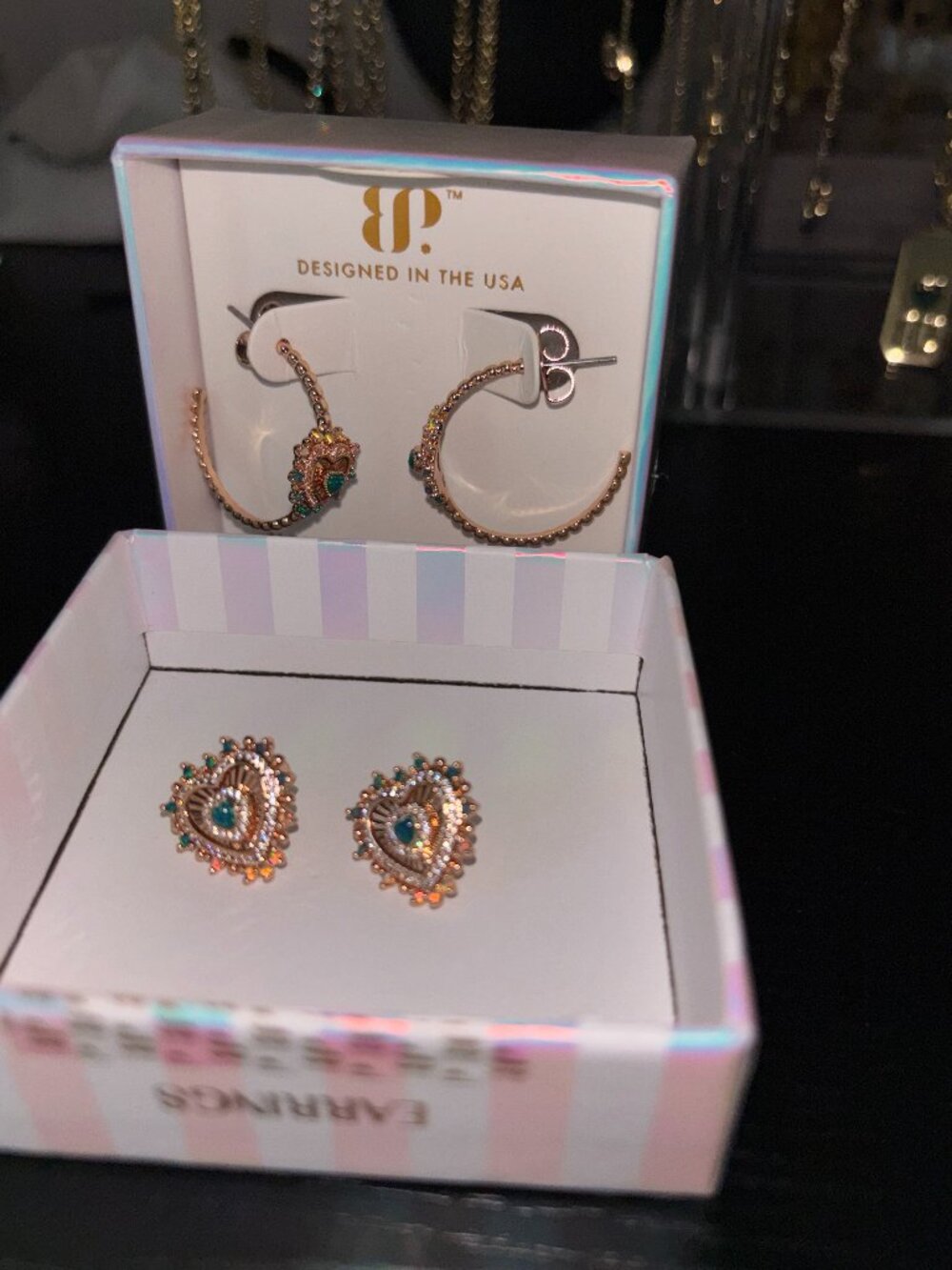 Bomb Party Birthday Collection Earrings October 2026 Heart Hoops and Studs